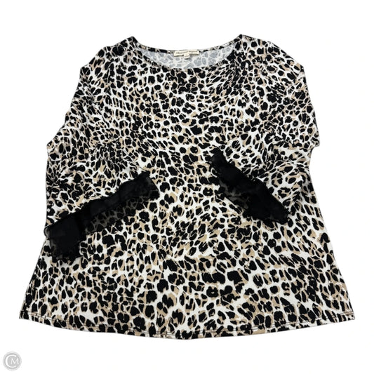 Top Long Sleeve By Clothes Mentor In Animal Print, Size: L