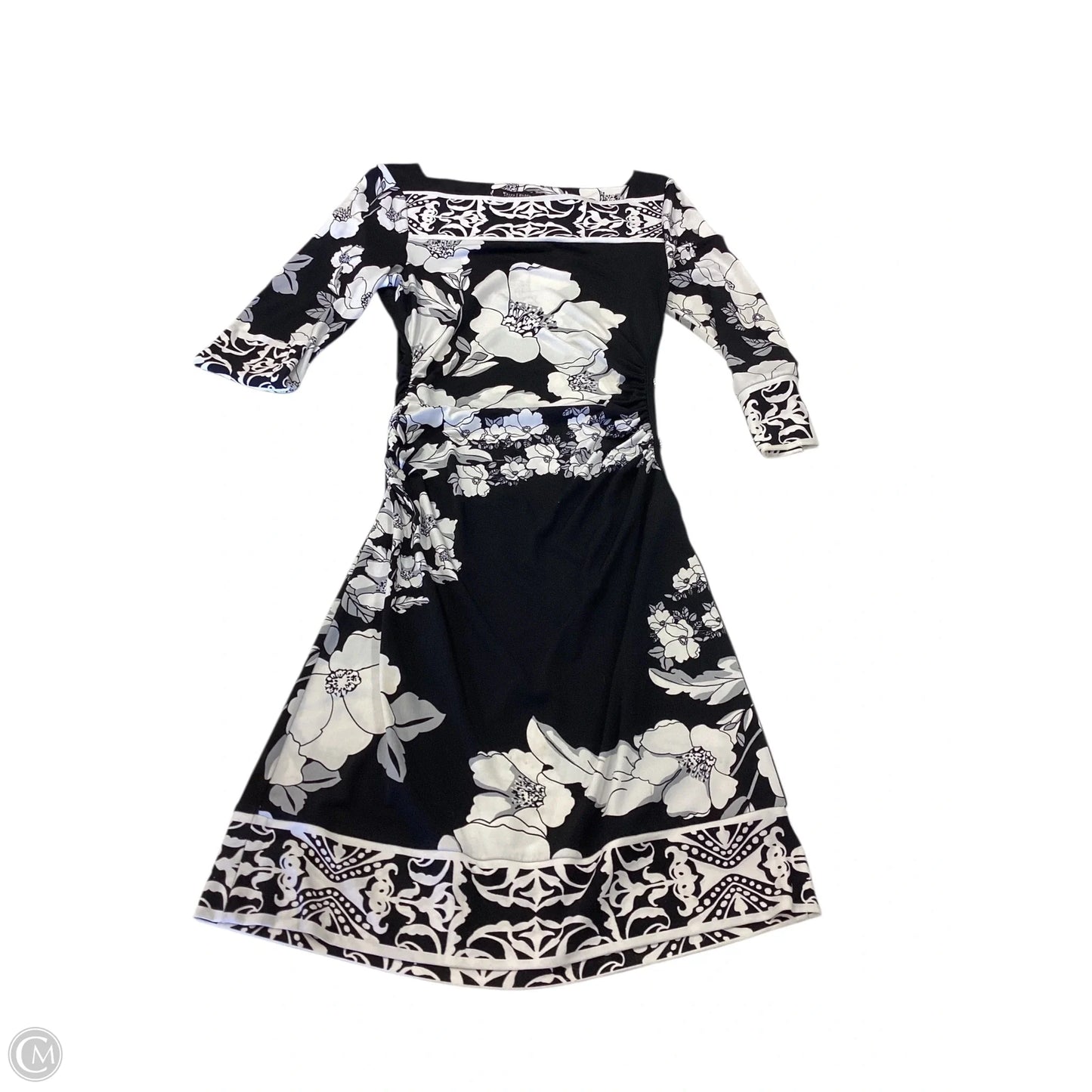 Dress Casual Short By White House Black Market In Black & White, Size: Xxs
