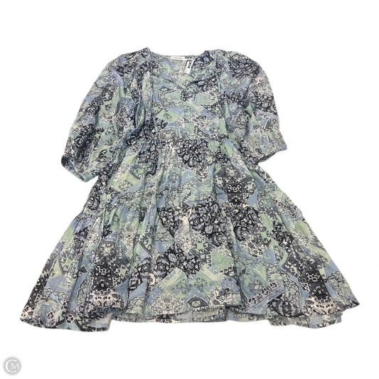 Dress Casual Short By Calvin Klein In Blue & Green, Size: 8