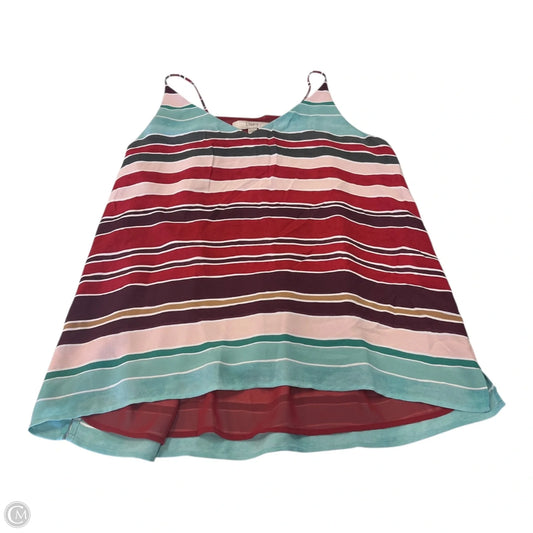 Top Sleeveless By Loft In Striped Pattern, Size: Lp