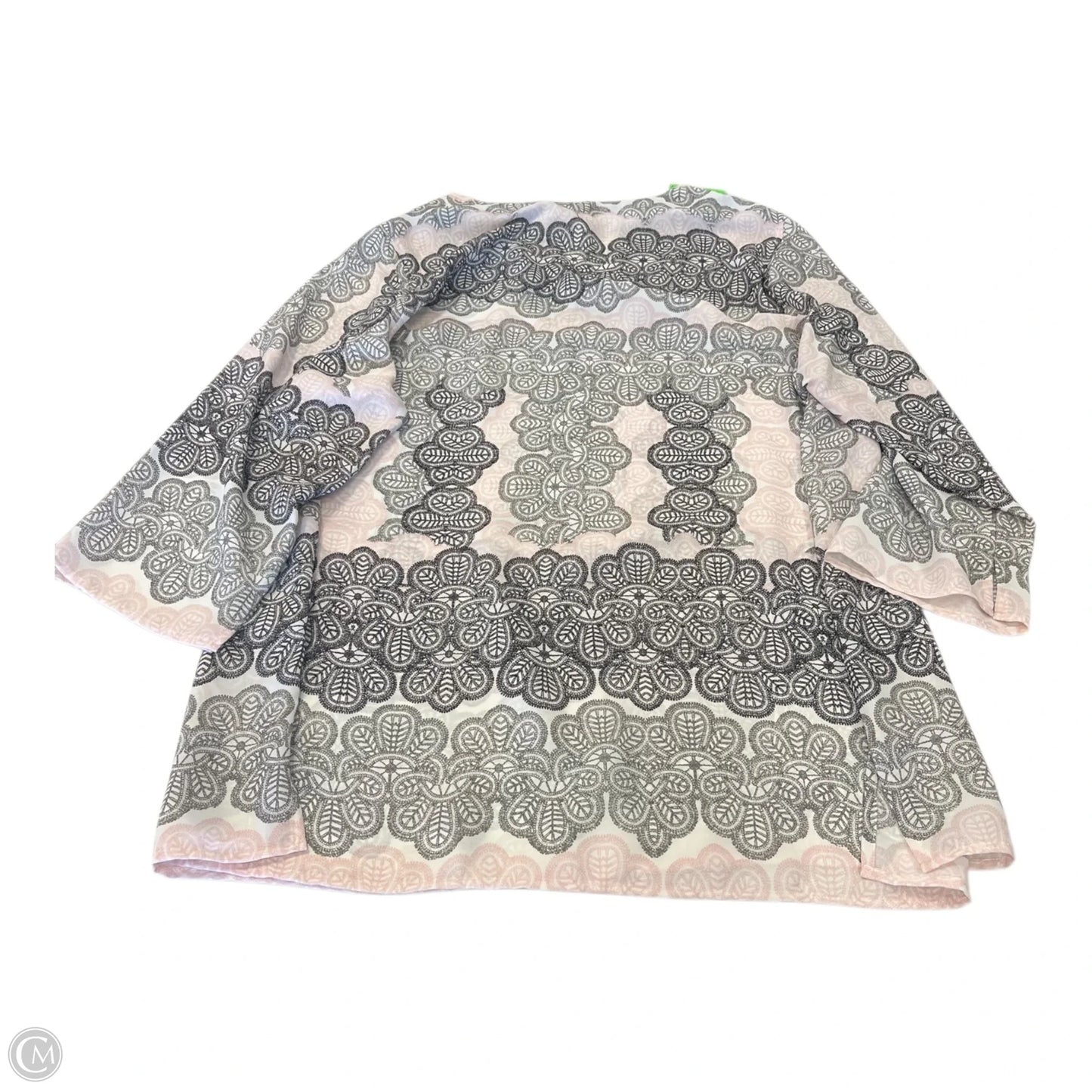 Top Long Sleeve By Violet And Claire In Grey & Pink, Size: 1x