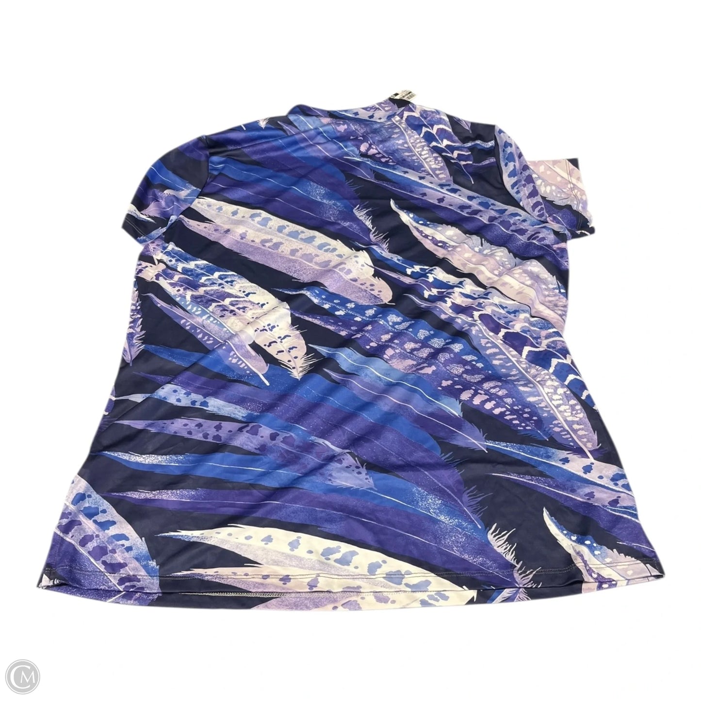 Athletic Top Short Sleeve By Clothes Mentor In Purple & White, Size: 3x