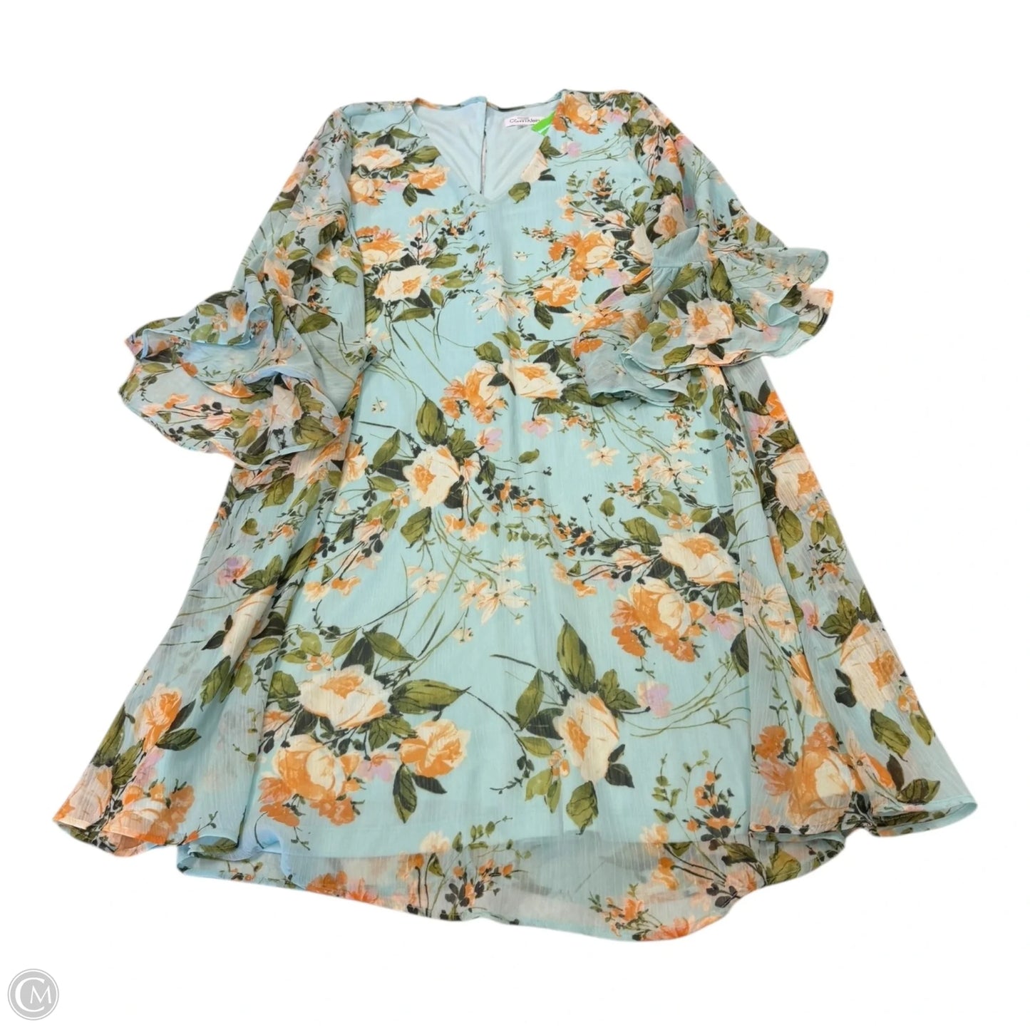 Dress Casual Short By Calvin Klein In Floral Print, Size: L