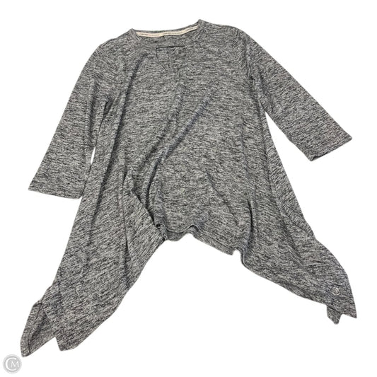 Top Long Sleeve By Calvin Klein In Grey, Size: S