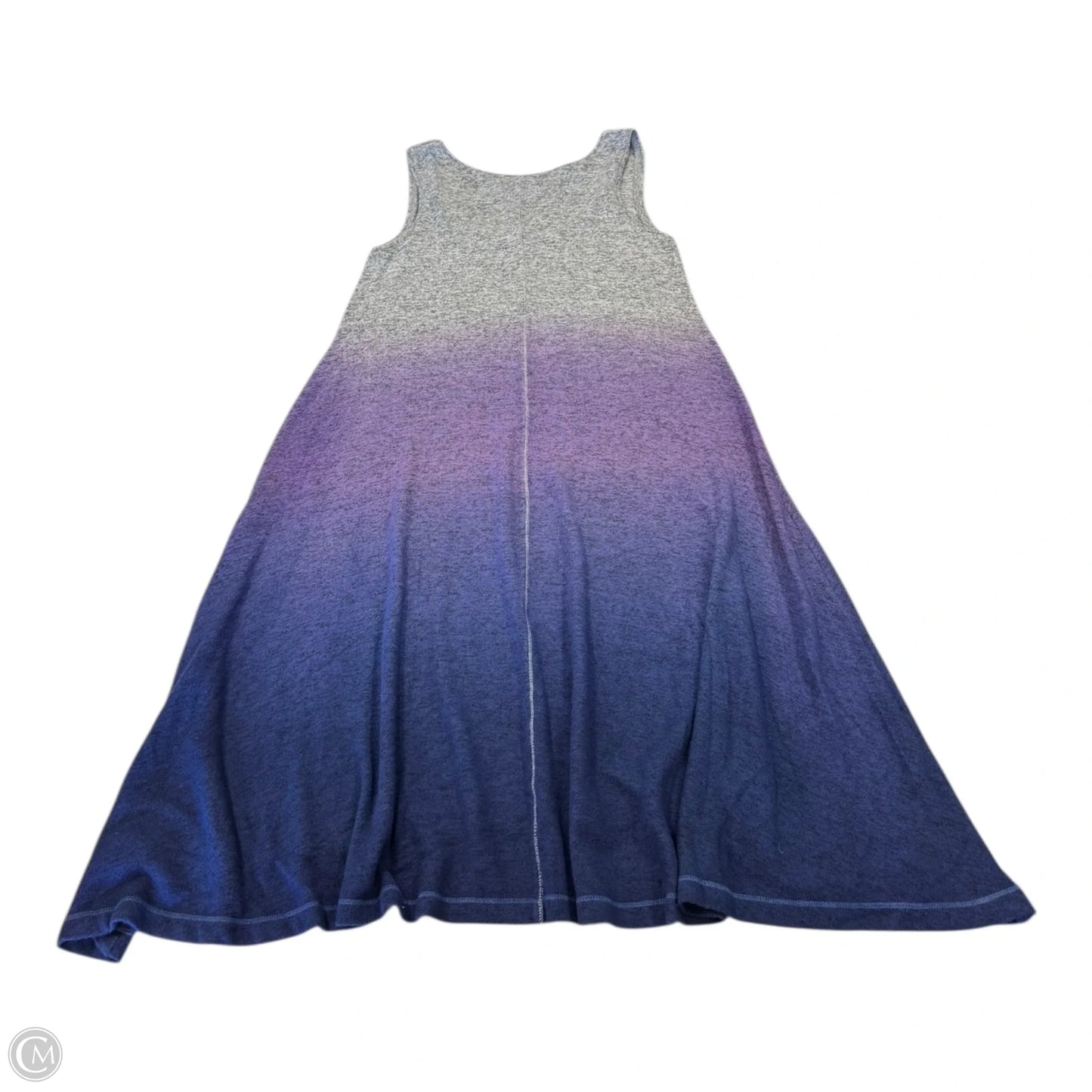 Dress Casual Midi By Anthropologie In Grey & Purple, Size: M