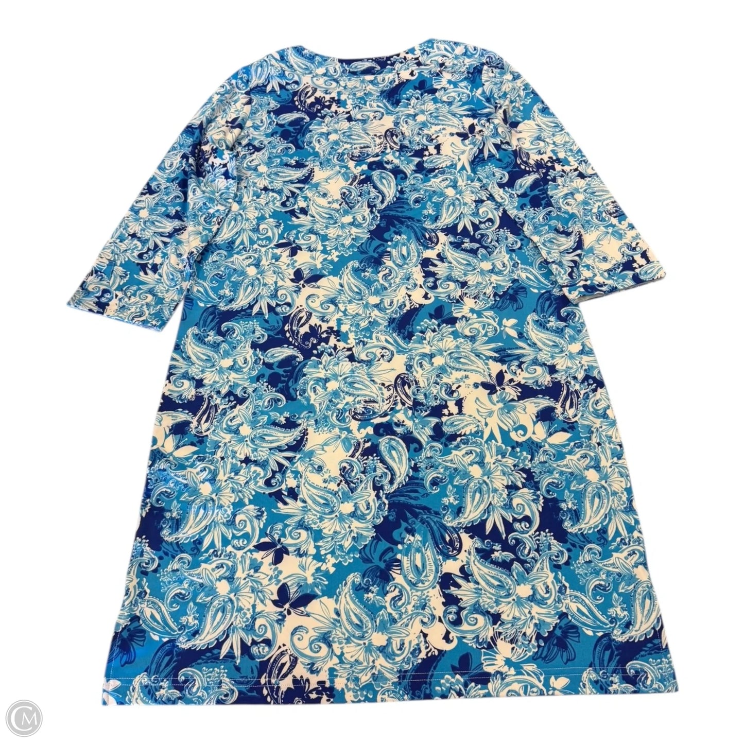 Dress Casual Short By Caribbean Joe In Blue & White, Size: M
