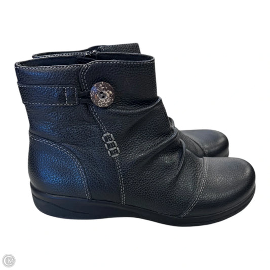 Boots Ankle Flats By Clarks In Black, Size: 6.5