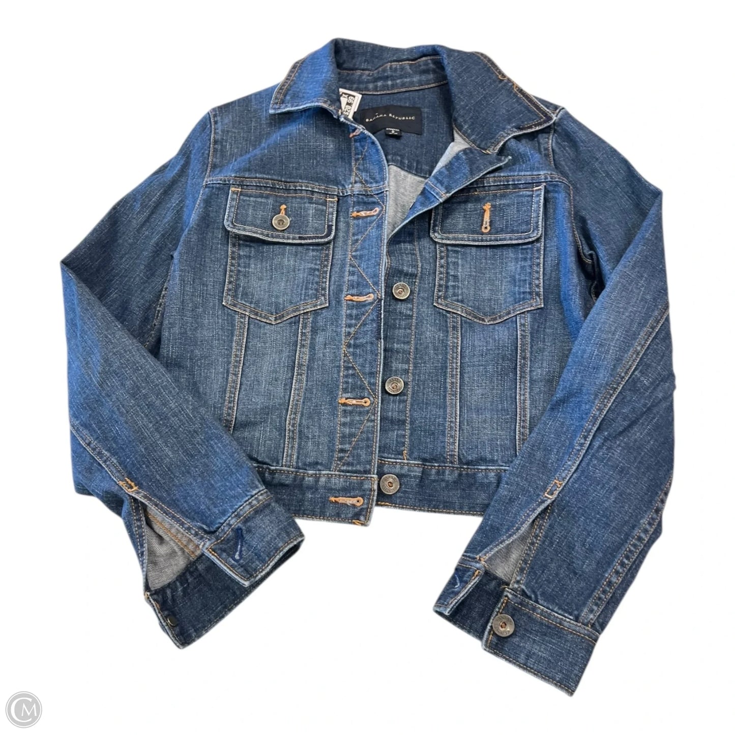 Jacket Denim By Banana Republic In Blue Denim, Size: S