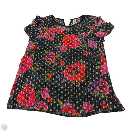 Top Short Sleeve By Anthropologie In Multi-colored, Size: 8