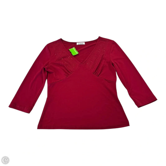Top 3/4 Sleeve By A Byer In Red, Size: S