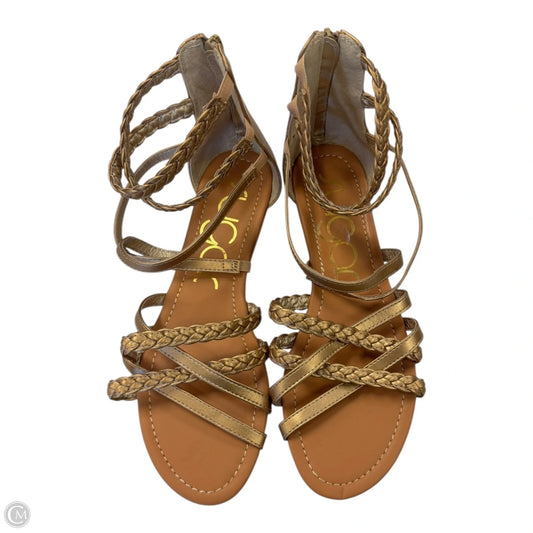 Shoes Flats By Sugar In Gold, Size: 8