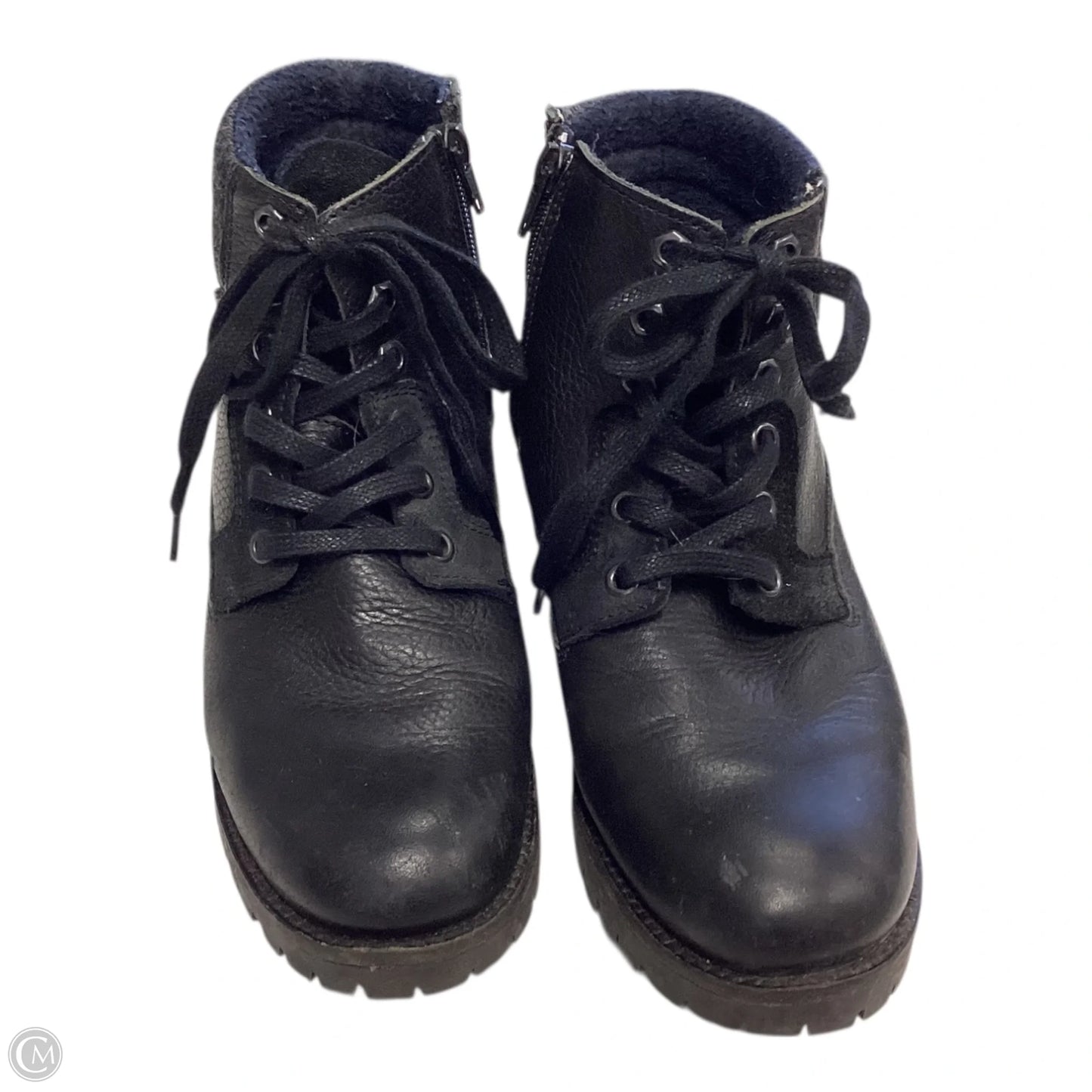Boots Ankle Heels By Clothes Mentor In Black, Size: 8