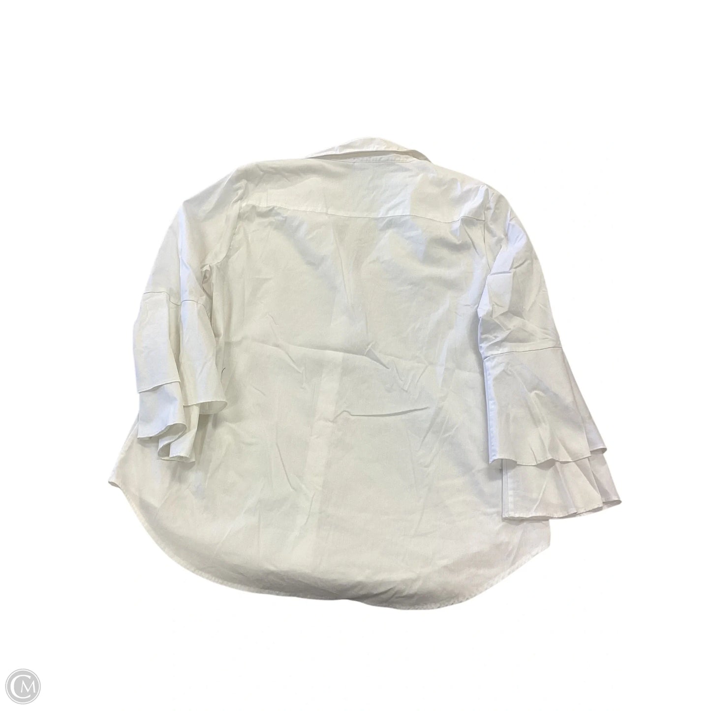 Top Long Sleeve By Calvin Klein In White, Size: Xl