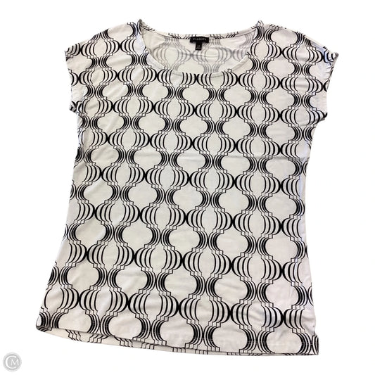Top Short Sleeve By Talbots In Black & White, Size: Xs