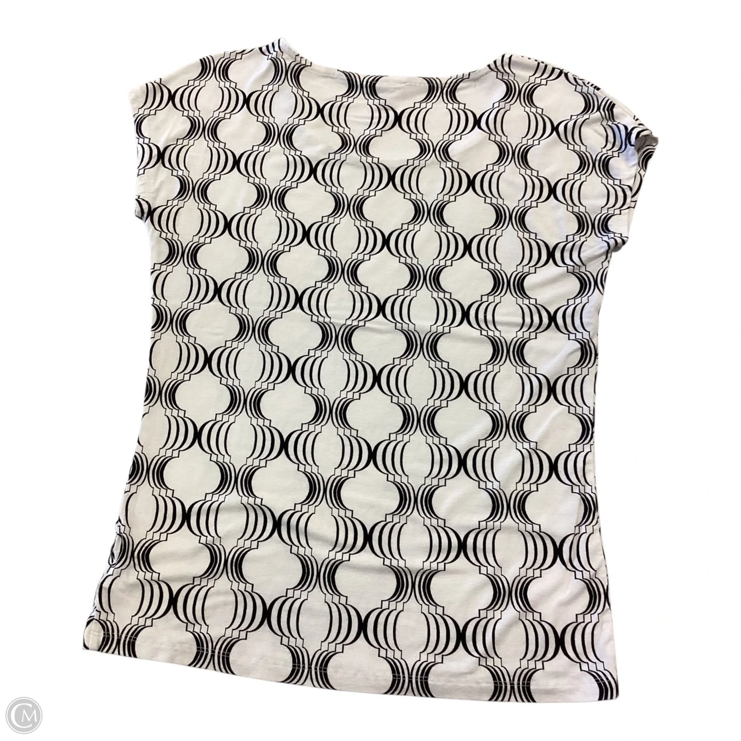 Top Short Sleeve By Talbots In Black & White, Size: Xs