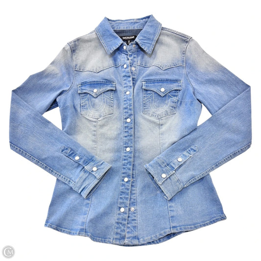 Jacket Denim By True Religion In Blue Denim, Size: S