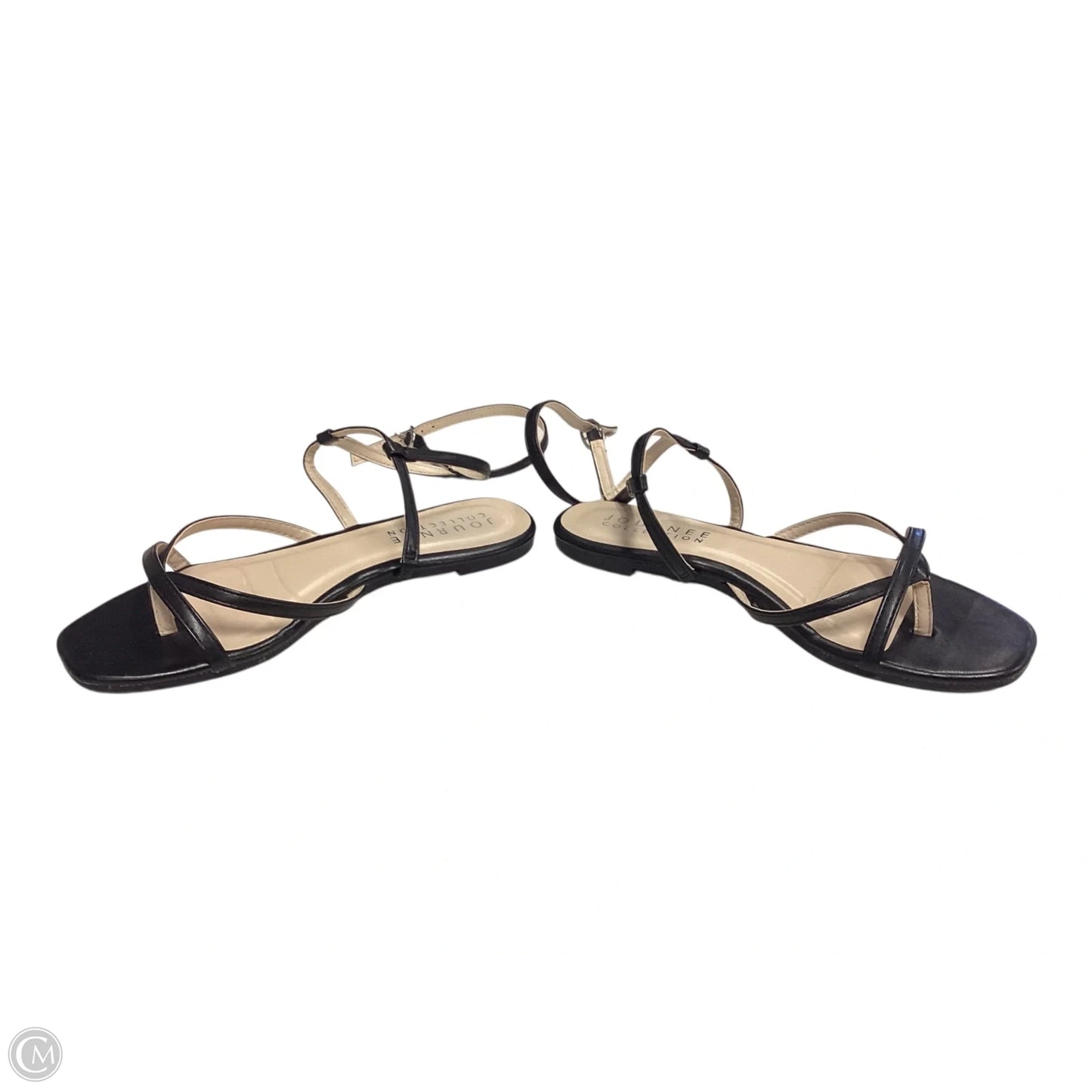 Sandals Flats By Journee In Black, Size: 7