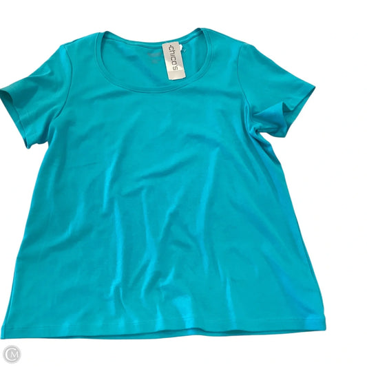 Top Short Sleeve Basic By Chicos In Blue, Size: Xl
