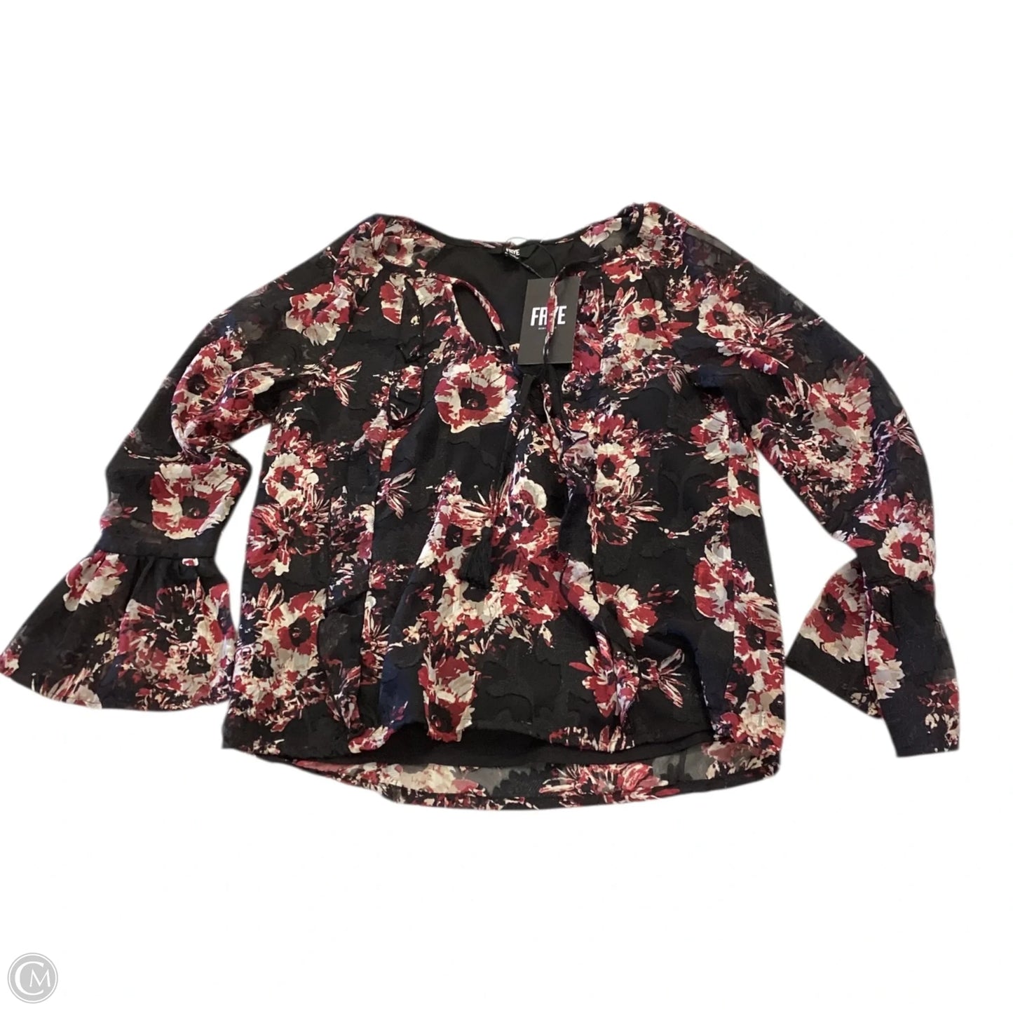 Top Long Sleeve Designer By Frye In Floral Print, Size: Xs