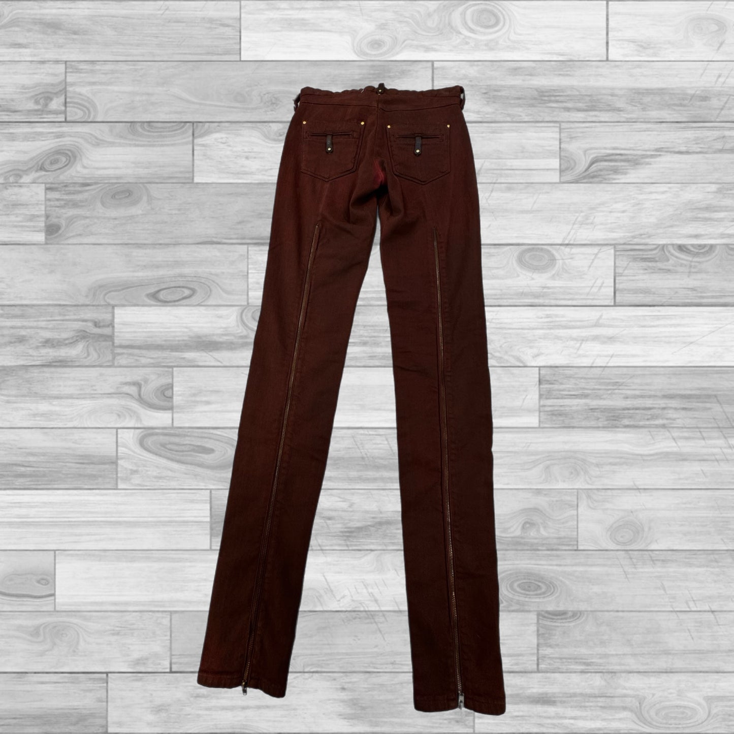 Burgundy Pants Ankle Cmc, Size 0