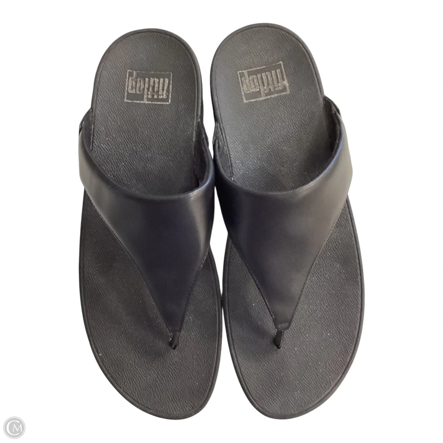 Sandals Heels Wedge By Fitflop In Black, Size: 10