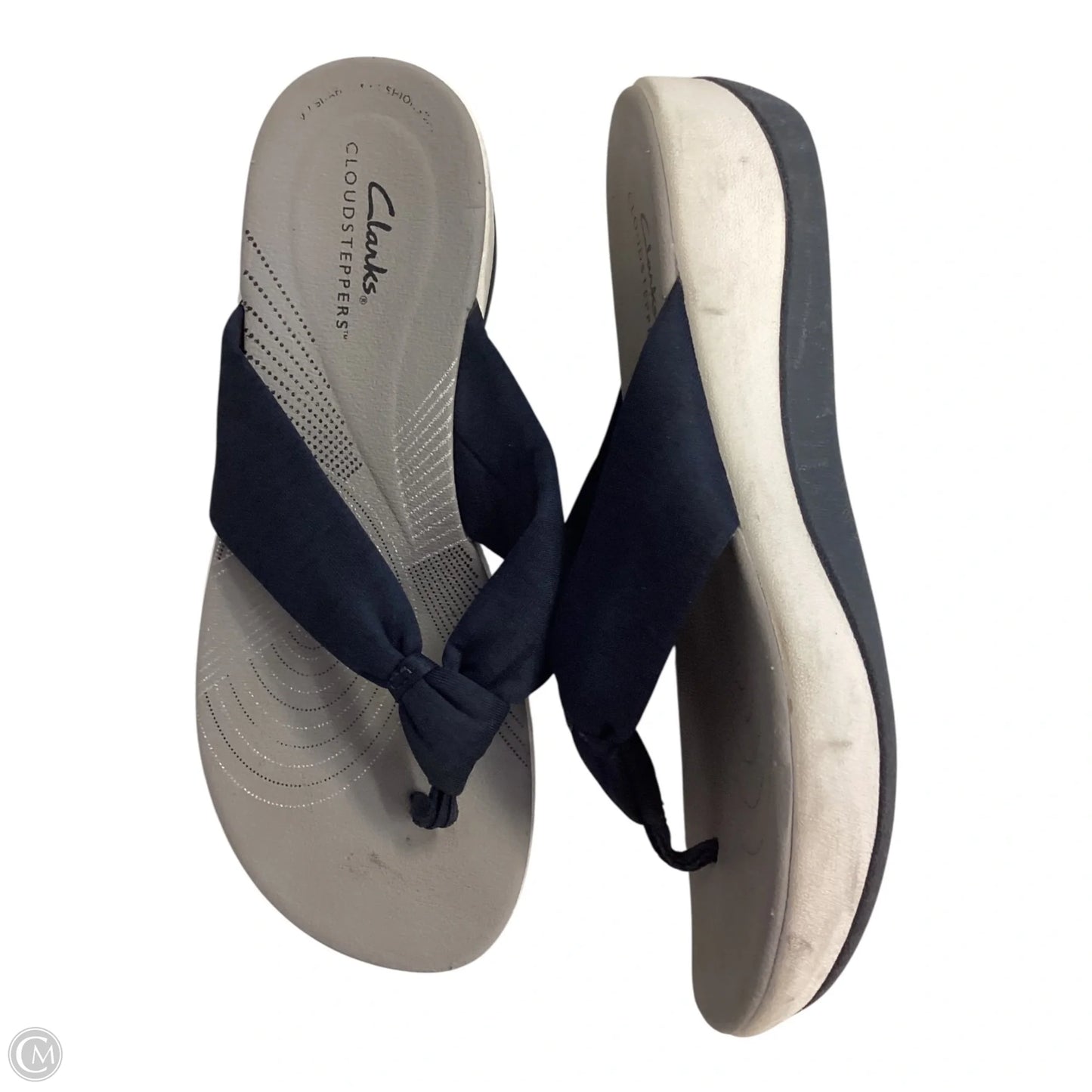 Sandals Heels Wedge By Clarks In Navy, Size: 7