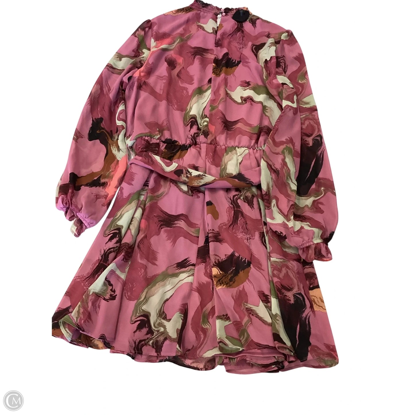 Dress Casual Short By Nine West In Green & Pink, Size: L