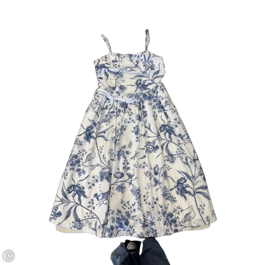 Dress Casual Short By Loft In Blue & White, Size: 10p