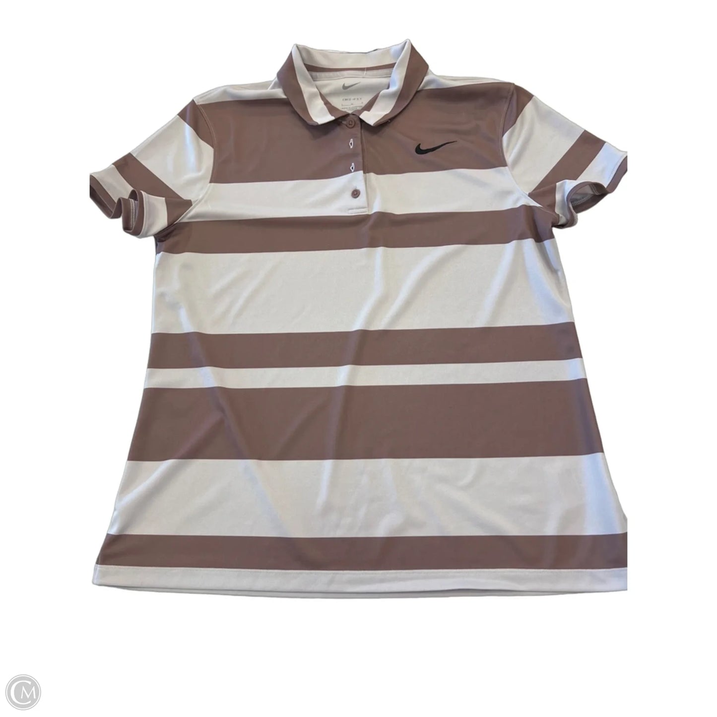 Athletic Top Short Sleeve By Nike Apparel In Brown, Size: L