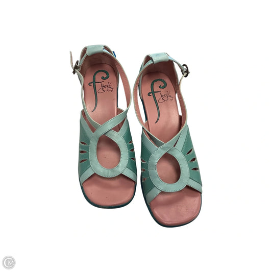 Shoes Heels Wedge By Cma In Blue, Size: 7