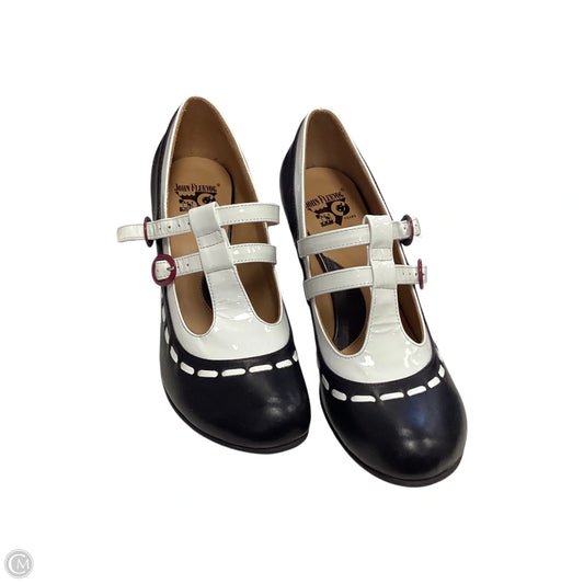 Shoes Heels Kitten By Cma In Black & White, Size: 7.5