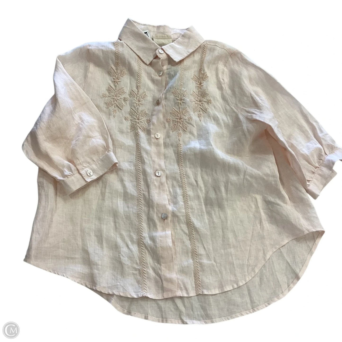 Top Short Sleeve By Atelier In Pink, Size: Osfm