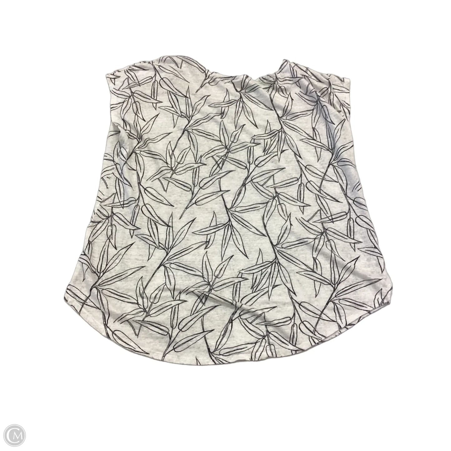 Top Short Sleeve By Clothes Mentor In Black & White, Size: L