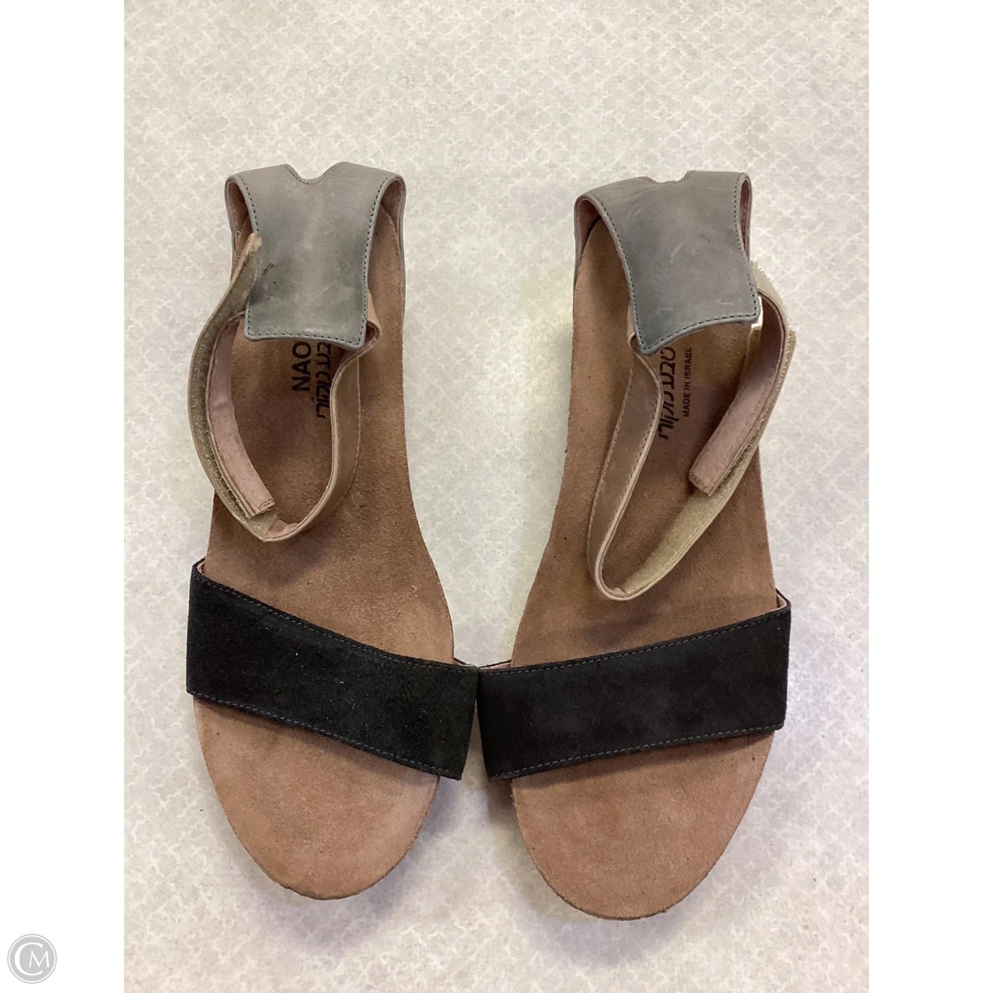 Shoes Heels Wedge By Naot In Black & Grey, Size: 9.5