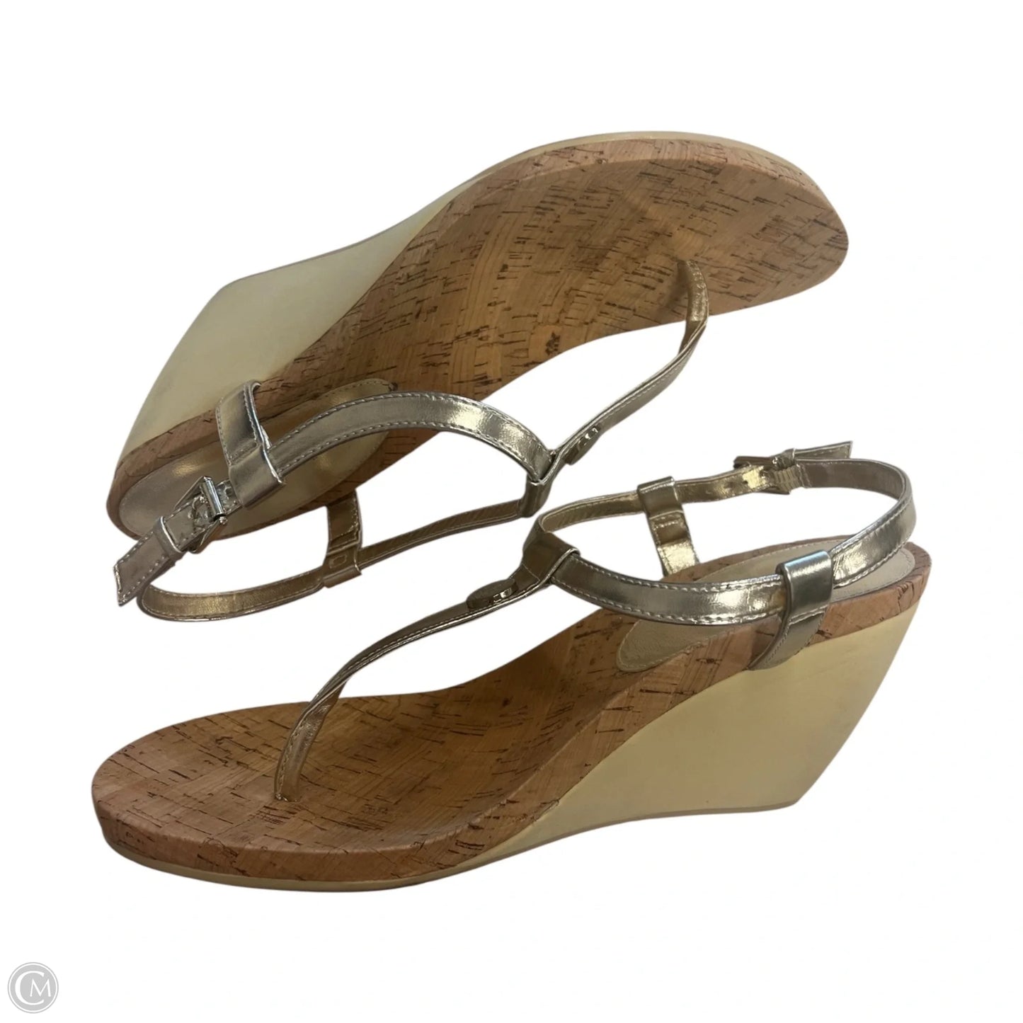 Shoes Heels Wedge By Lauren By Ralph Lauren In Gold, Size: 10