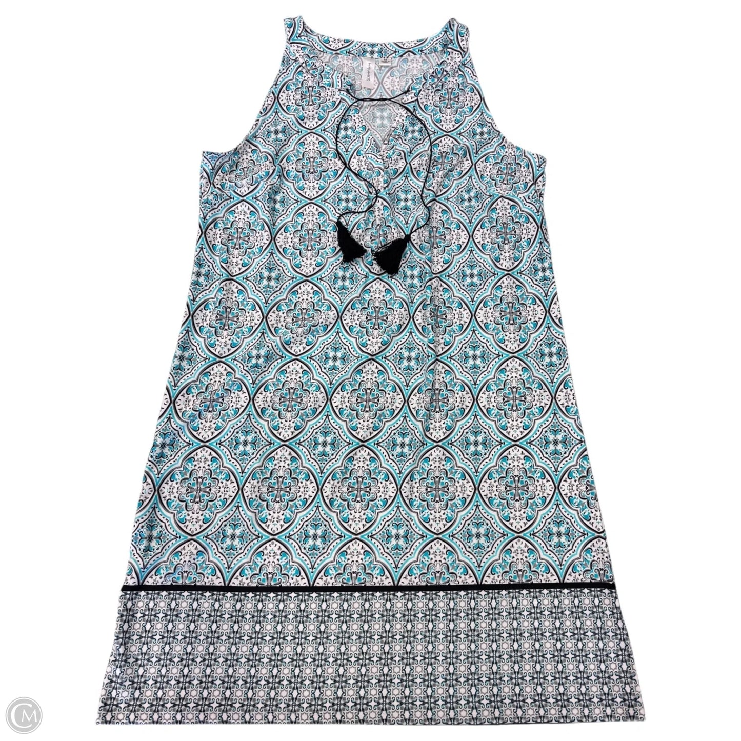 Dress Casual Short By Tacera In Blue & Grey, Size: M