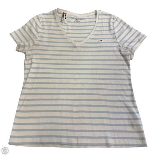 Top Short Sleeve Basic By Tommy Hilfiger In Blue & White, Size: Xxl