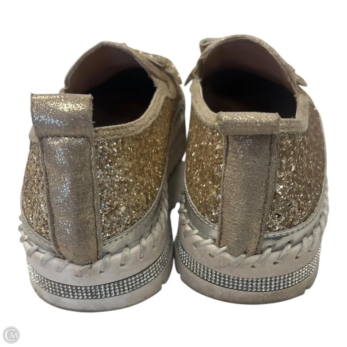 Shoes Sneakers By Clothes Mentor In Gold, Size: 9.5