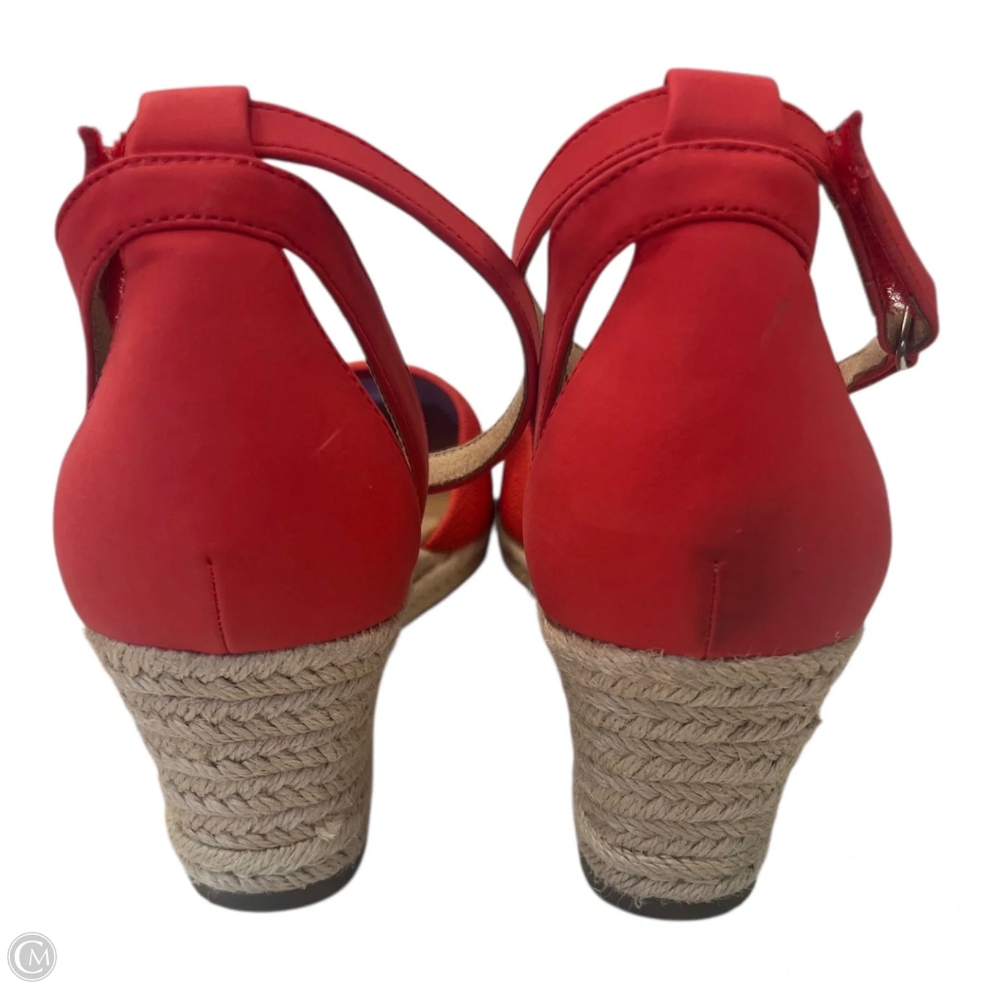 Sandals Heels Wedge By Joie In Red, Size: 10