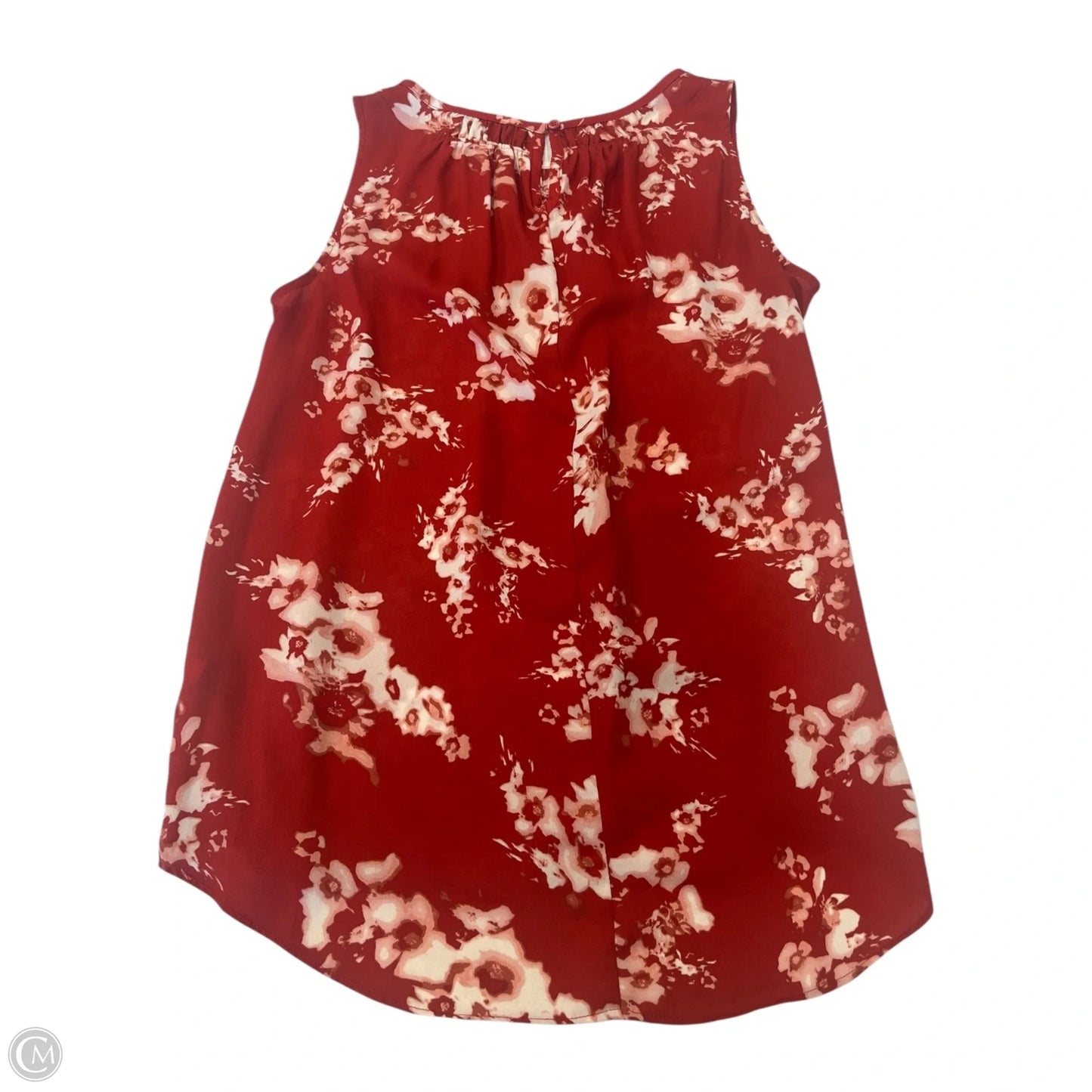 Top Sleeveless By Simply Vera In Red & White, Size: S