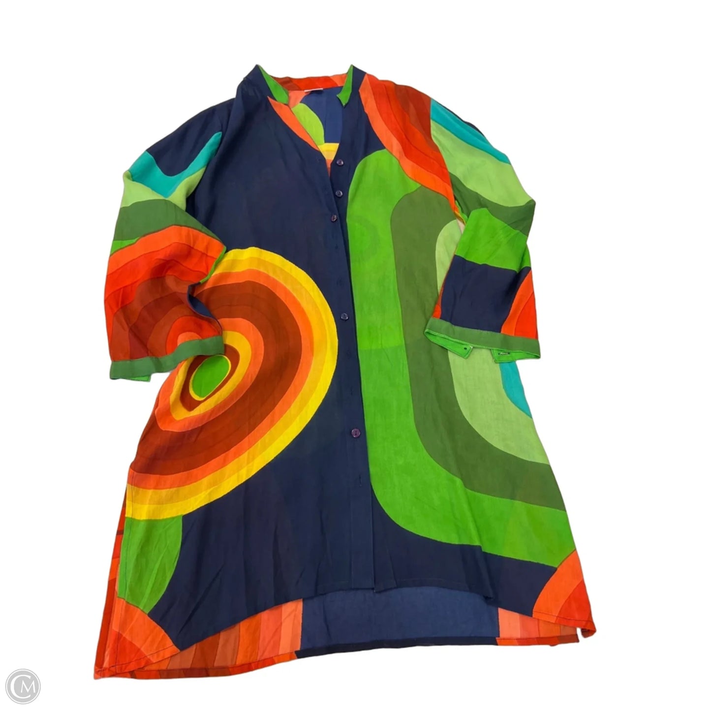 Swimwear Cover-up By Clothes Mentor In Multi-colored