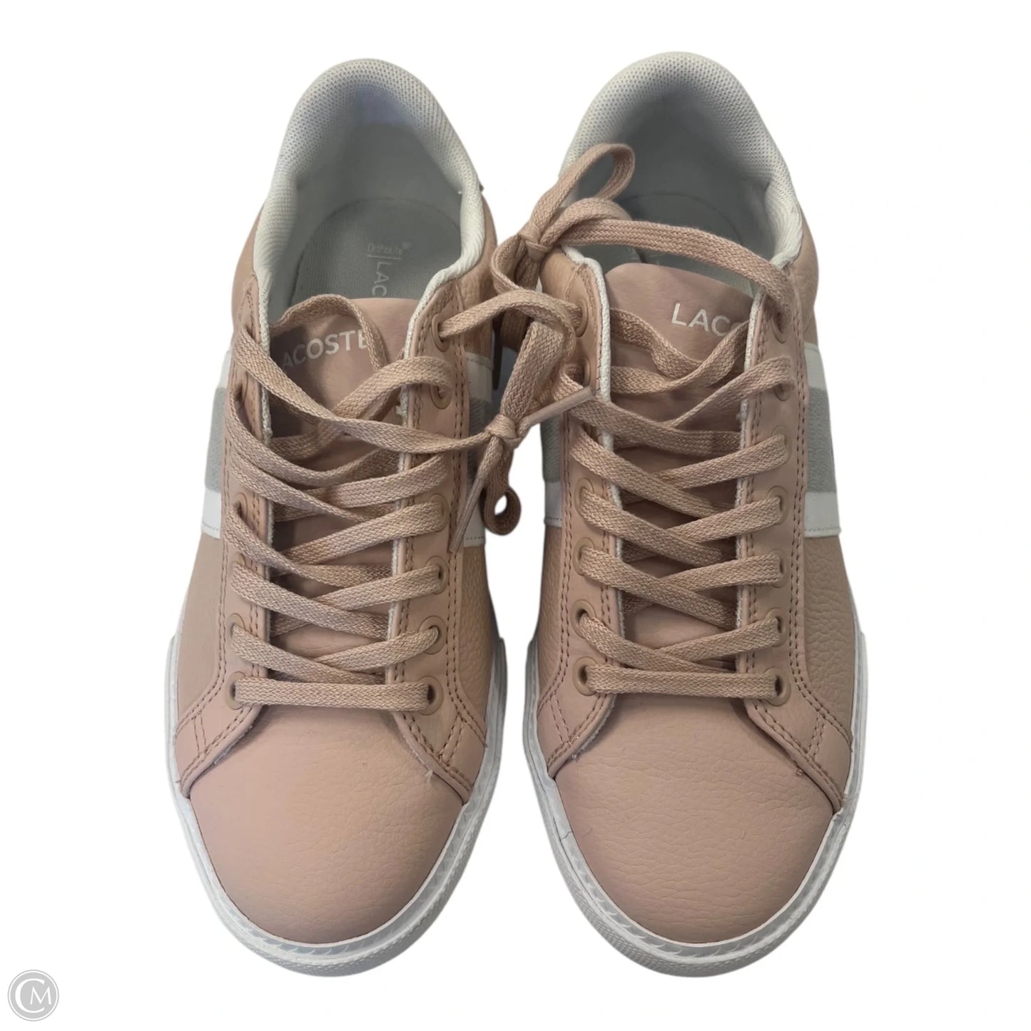 Shoes Sneakers By Lacoste In Pink & White, Size: 5