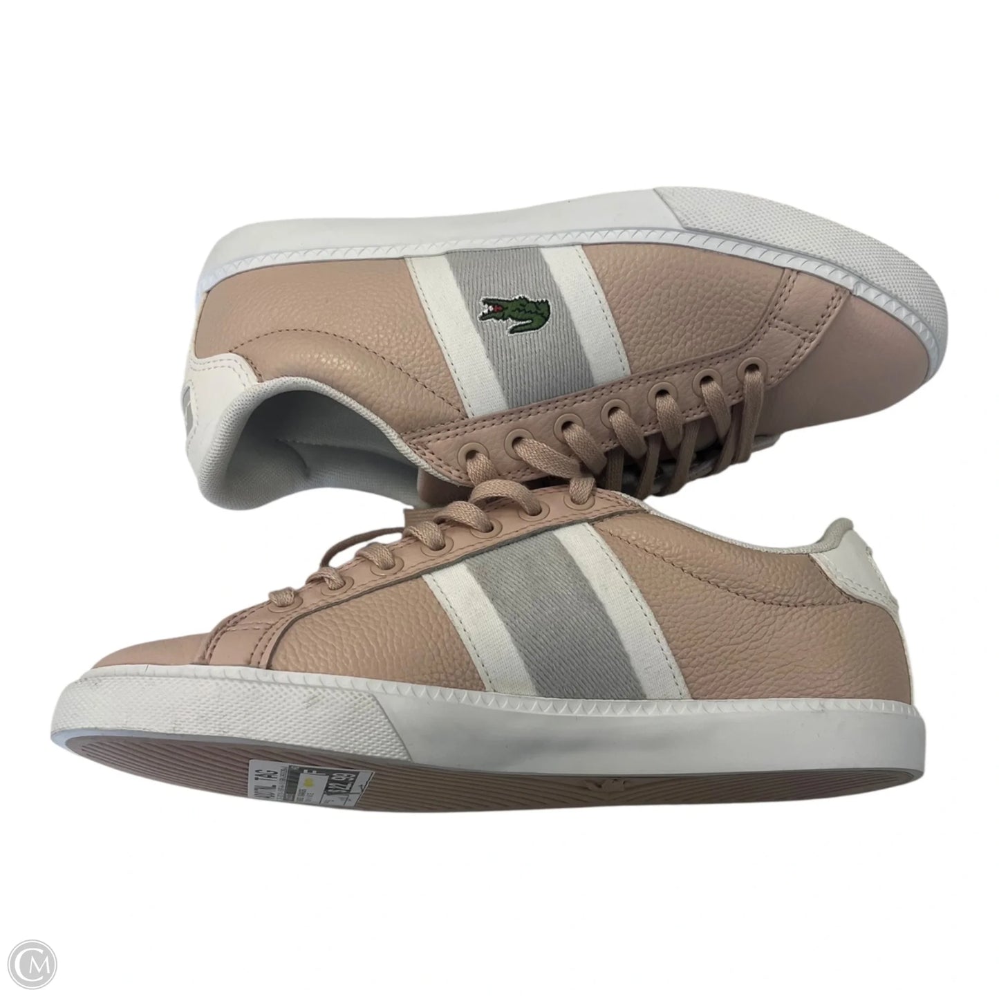 Shoes Sneakers By Lacoste In Pink & White, Size: 5