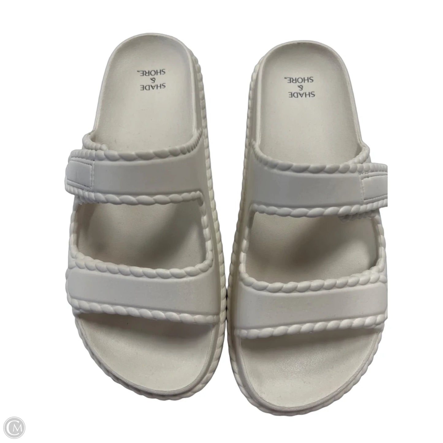 Sandals Flats By Shade & Shore In Cream, Size: 8