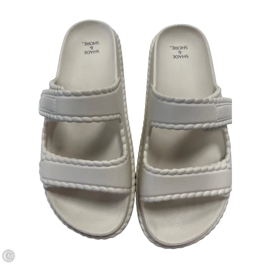 Sandals Flats By Shade & Shore In Cream, Size: 8