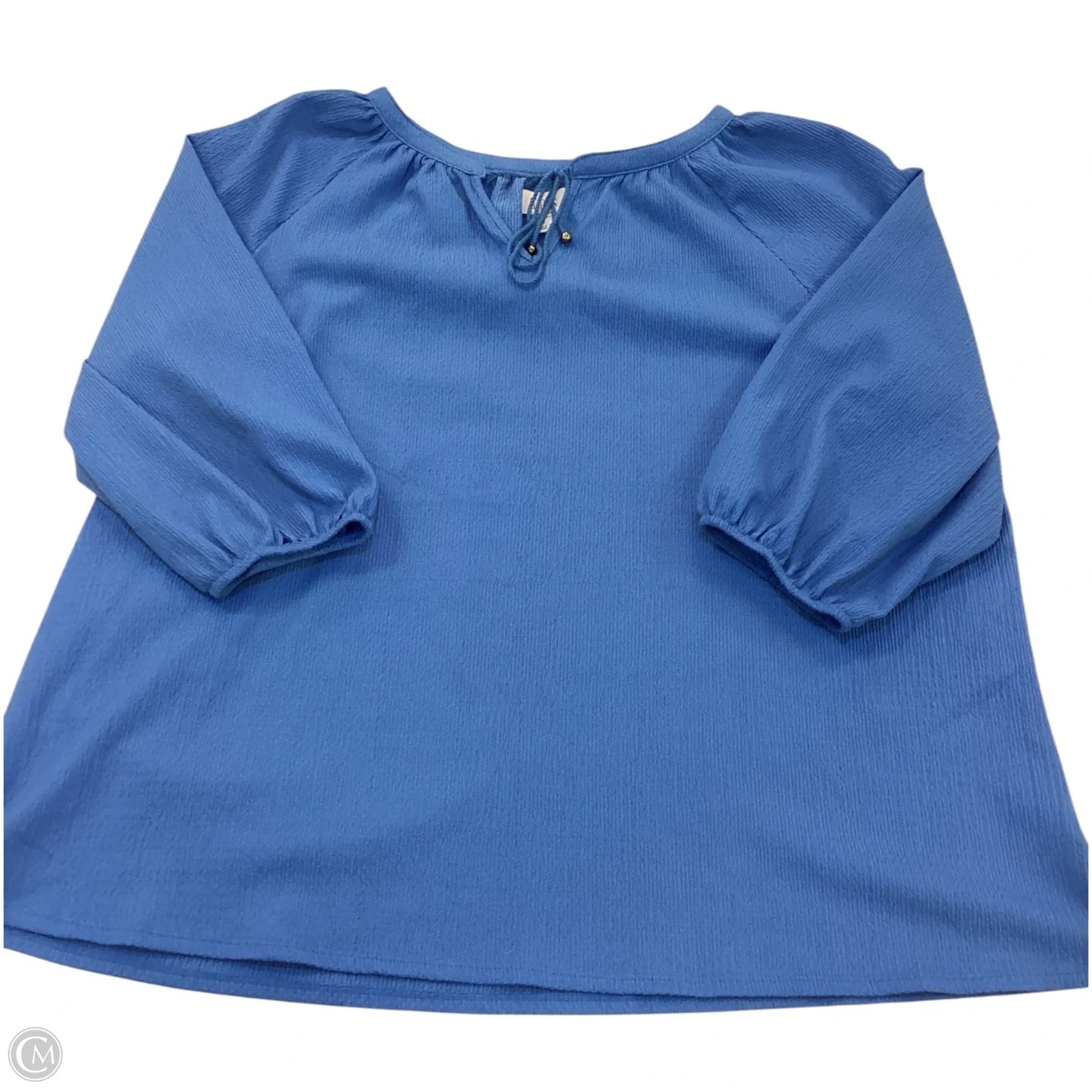 Top Long Sleeve By Croft And Barrow In Blue, Size: 2x
