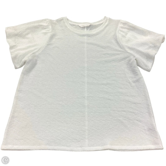 Top Short Sleeve By Lc Lauren Conrad In White, Size: 1x