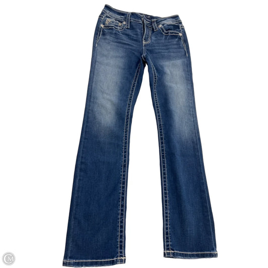Jeans Straight By Miss Me In Blue Denim, Size: 4