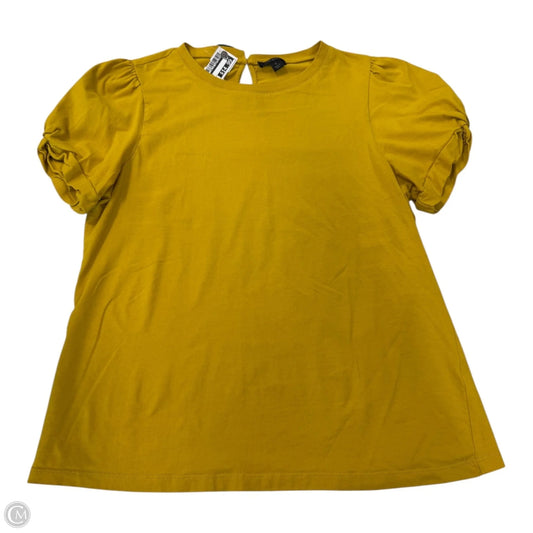Blouse Short Sleeve By J. Crew In Yellow, Size: L