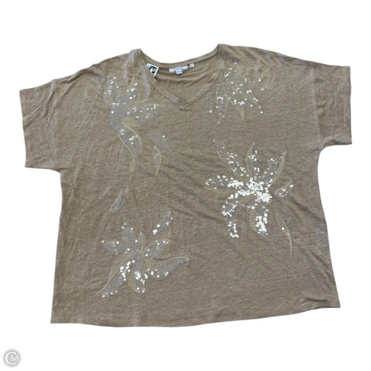 Top Short Sleeve By Chicos In Brown, Size: Xl